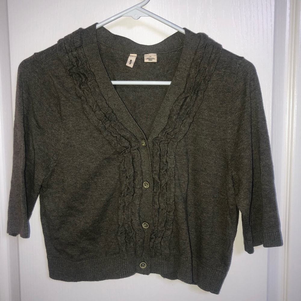 Anthropologie Moth Olive Green Sweater